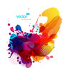 Abstract colorful splash illustration.