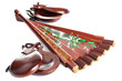 fan with castanets isolated on the white background