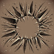 Boom image. Vector illustration of blast hole.