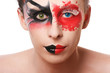 Beautiful man with abstract make up