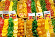 Dried fruits on the market stall in Barcelona Dried fruits on the market stall in Barcelona