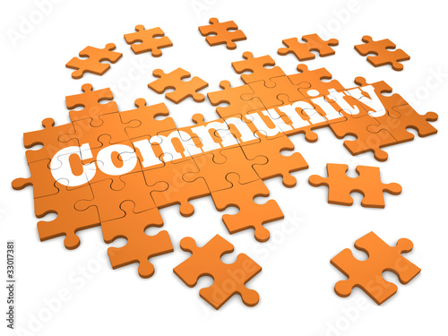 Illustration: 3d Community puzzle 3d Community puzzle