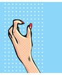 Hand icon in pop art comic style from big vintage comic symbol c