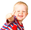 ����: A happy boy is showing thumbs up; isolated on the white backgrou � Igor Klimov #33019731