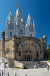 Temple on mountain top - Tibidabo in Barcelona city. Spain Temple on mountain top - Tibidabo in Barcelona city. Spain