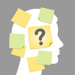 Illustration of challenging question at work