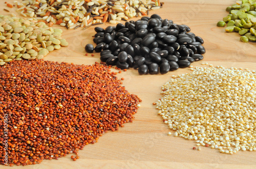 Photo: Dry food assortment on a cutting board Dry food assortment on a cutting board