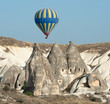 Balloon Over Rock Cave Houses, Cappadocia Balloon Over Rock Cave Houses, Cappadocia
