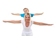 mother with son in studio