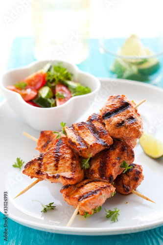Photo: chicken masala skewers chicken masala skewers