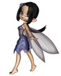 Cute Toon Fairy in Blue Flower Dress Cute Toon Fairy in Blue Flower Dress