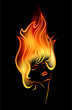 girl with flames in her hair