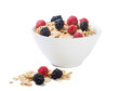 Bowl of muesli  with berries