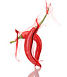 Red chili dancing peppers Red chili dancing peppers