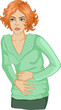 Woman with stomach issues