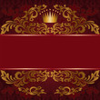 Red background with gilded ornament
