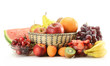 Composition with variety of fruits isolated on white Composition with variety of fruits isolated on white