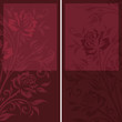 Vintage banners with roses silhouette