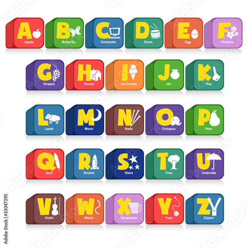 Vector: Alphabet Cube Alphabet Cube