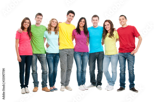 Photo: Happy united teenager friends Happy united teenager friends