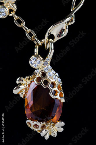 Photo: pendant closeup with big gem pendant closeup with big gem
