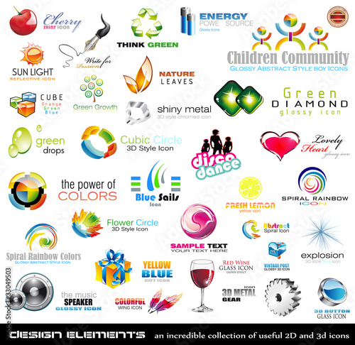 Vector: Mega collection of 2D and 3D quality design elements Mega collection of 2D and 3D quality design elements