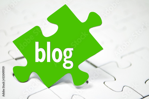 Illustration: Puzzle mit Blog Puzzle mit Blog