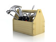 canvas print picture - Toolbox isolated on white background