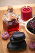 spa, black hot stone massage