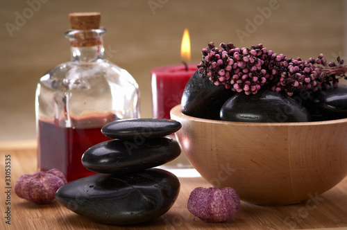 Photo: spa, hot black stone, with essential oil and potpourri spa, hot black stone, with essential oil and potpourri