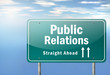 Highway Signpost "Public Relations"