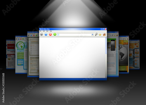 Illustration: Internet Website Blank Information Page Internet Website Blank Information Page