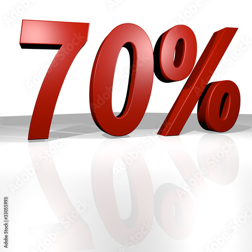 Illustration: 70% Rabatt 3D 70% Rabatt 3D