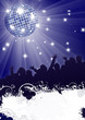 flyer party fete poster plakat disco disko blau night