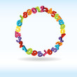 Abstract background with colorful numbers Abstract background with colorful numbers