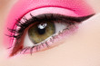 Close-up of beautiful female eye with bright fashion make-up