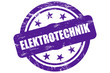 Sternen Stempel lila ELEKTROTECHNIK