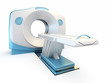 Illustration: MRI scanner, isolated on white background. MRI scanner, isolated on white background.