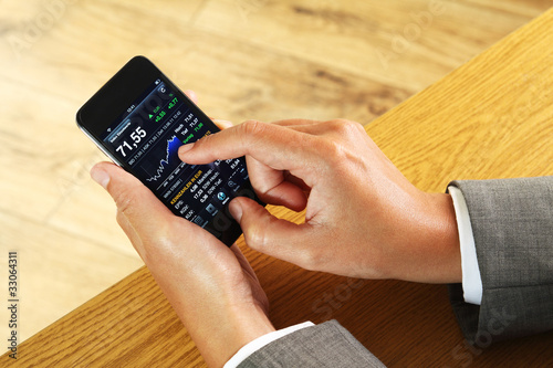 Photo: businesswoman with smartphone businesswoman with smartphone