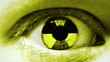 Video: Radiation sign in eye. Stylized motion. Radiation sign in eye. Stylized motion.