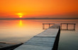 Lake Balaton with a very nice sunset at summer