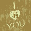 vintage texture with a declaration of love