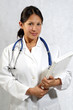 Doctor working carrying a laptop Doctor working carrying a laptop