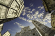 Fisheye view of Piazza del Duomo in Florence