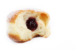 German fresh bun with jam