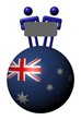 people holding sign on Australian flag sphere illustration people holding sign on Australian flag sphere illustration