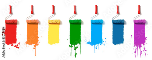 Photo: color paint rollers color paint rollers