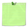 Paper pinned to Notice Board (post it reminder to do list) Paper pinned to Notice Board (post it reminder to do list)