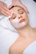 beauty salon series. facial mask removing