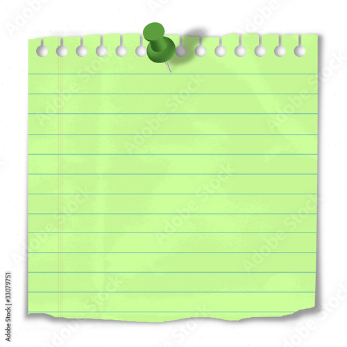 Illustration: Paper pinned to Notice Board (post it reminder to do list) Paper pinned to Notice Board (post it reminder to do list)